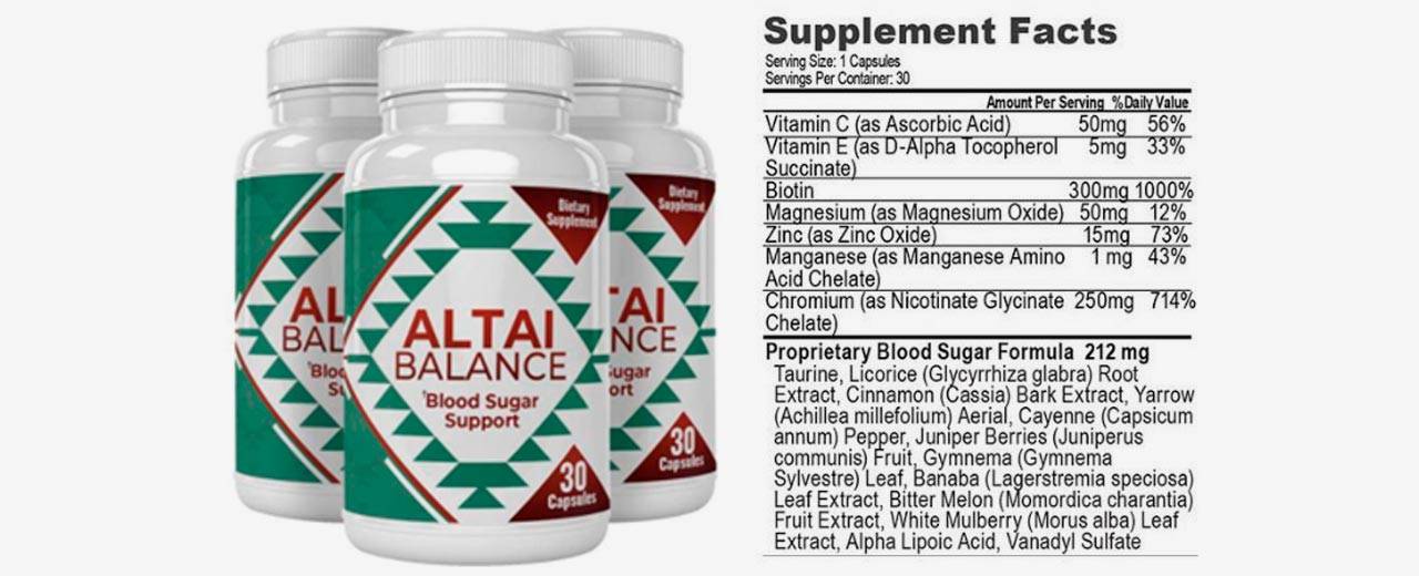 Altai Balance Supplement Facts